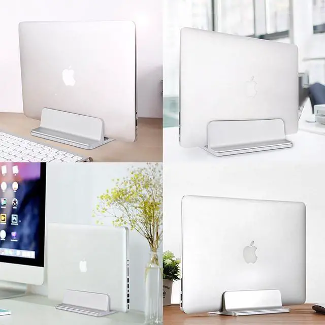 Alt view image 7 of 7 - ORANGEHOME Vertical Laptop Stand, Laptops Cradle Holder, Laptop Standing Desk Dock with Adjustable Size, Laptop Computer Accessories Holder for MacBook Pro/Air Dell Hp Surface iPad-Silver