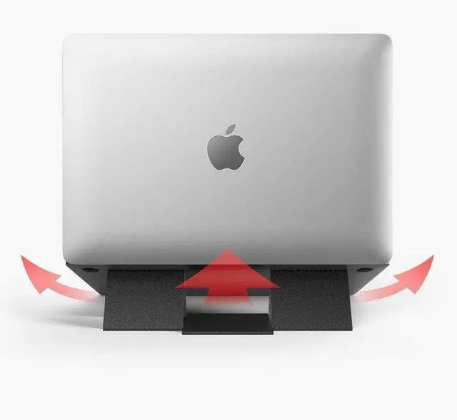 Alt view image 4 of 7 - Ringke Folding Stand 2 [Foldable & Portable Laptop Stand] Lightweight Anti-Slip Universal Cooling Tablet Stand Designed for MacBook Stand - Gray