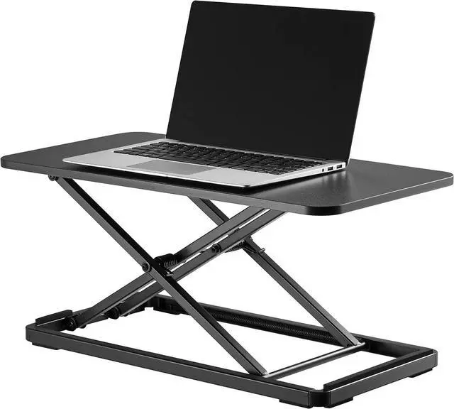 Alt view image 2 of 6 - Mount Plus KBT10 Ultra Slim 24" Laptop, Keyboard and Mouse Stand | Sit Stand Adjustable Riser for Standing Desks | Lifts Up to 15.6 inches in Height | 5 Height Levels Riser