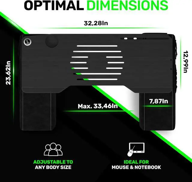 Alt view image 4 of 7 - Couchmaster CYBOSS - Extra Wide Laptop Stand for Couch and Bed, Ergonomic Design with Cushions, Lap Desk Supports Notebooks up to 18 Inches  You are The Big Boss! The CYBOSS!