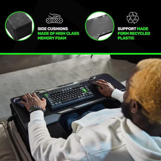 Alt view image 7 of 7 - Couchmaster CYBOSS - Extra Wide Laptop Stand for Couch and Bed, Ergonomic Design with Cushions, Lap Desk Supports Notebooks up to 18 Inches  You are The Big Boss! The CYBOSS!
