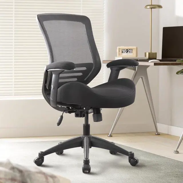 Alt view image 2 of 7 - BOLISS 400lbs Mesh Ergonomic Super Soft Wide Cushion Office Computer Desk Chair Adjustable Arms(Black)