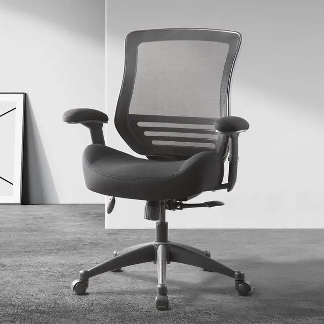Alt view image 5 of 7 - BOLISS 400lbs Mesh Ergonomic Super Soft Wide Cushion Office Computer Desk Chair Adjustable Arms(Black)