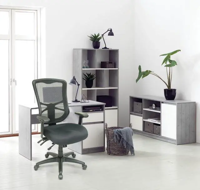 Alt view image 3 of 7 - Alera Elusion Series Mesh High-Back Multifunction Chair, Black