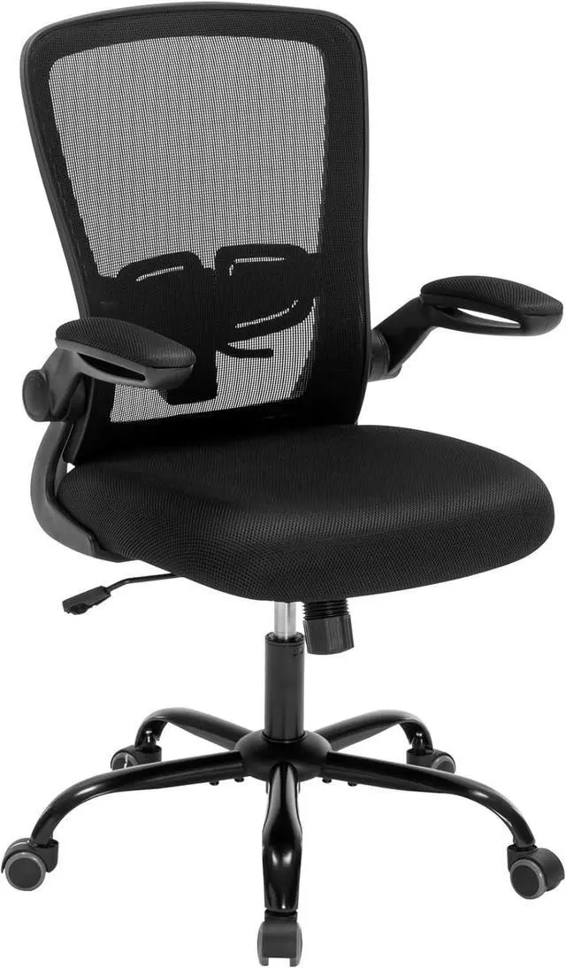 Main image of Office Computer Desk ChairErgonomic Executive Office Chair with Mesh, Adjustable Lumbar Support, Swivel Rolling for Home, Bedroom, Study, Student, Adults, Black