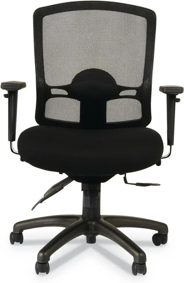 Alt view image 4 of 7 - Alera Etros Series Petite Mid-Back Multifunction Mesh Chair, Black