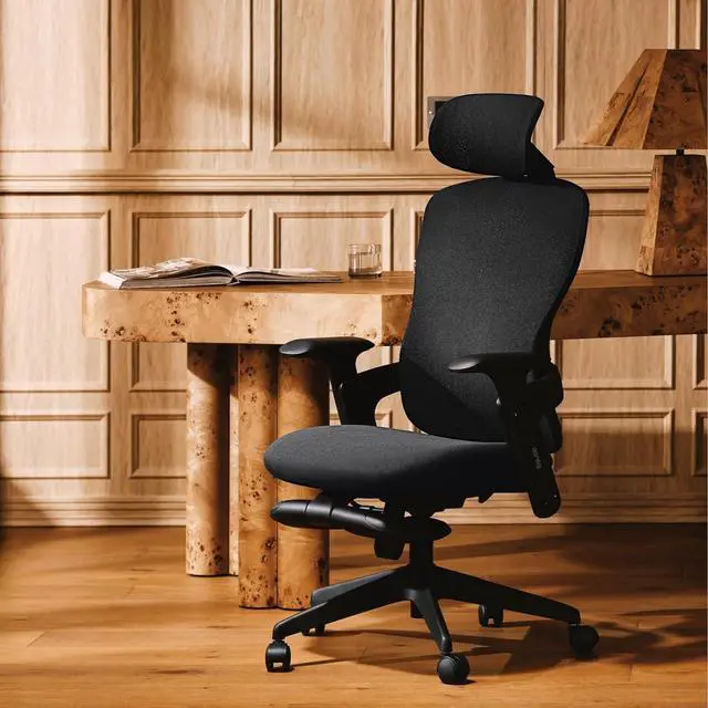 Alt view image 2 of 7 - Fashionable Office Chair, Aura Ergonomic High Back Home Desk Chair with Headrest and Footrest, Ergonomic High-Back Mesh Rolling Work Swivel Chairs with Wheels Adjustable Lumbar Support (Red)