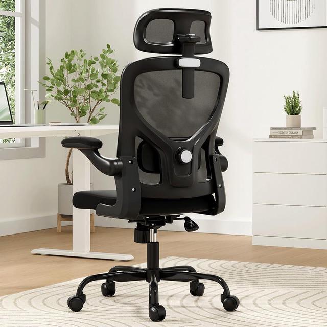 Main image of Soohow Ergonomic Office Chair,Home Office Desk Chair with Adjustable Lumbar Support and Flip-up Armrests,Comfy Computer Desk Chair with Headrest,for Home and Office (Black)