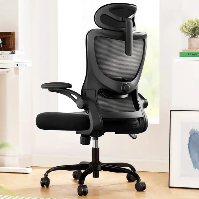 Main image of Marsail Ergonomic Office Chair: Office Computer Desk Chair with High Back Mesh and Adjustable Lumbar Support Rolling Work Swivel Task Chairs with Wheel 3D Armrests and Headrest