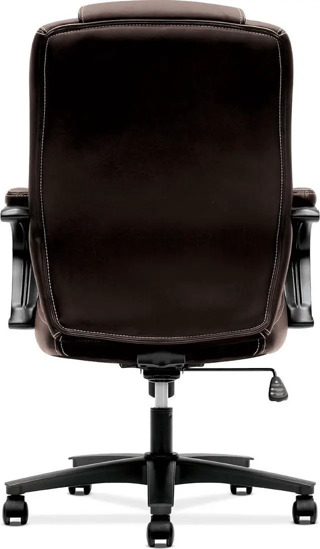 Alt view image 4 of 6 - basyx by HON Managerial Chair - High-Back Office Chair with Arms for Computer Desk, Brown (HVL402)