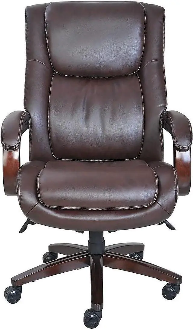Alt view image 4 of 4 - La-Z-Boy Big & Tall Winston Bonded Leather Executive Chair Brown (44763)