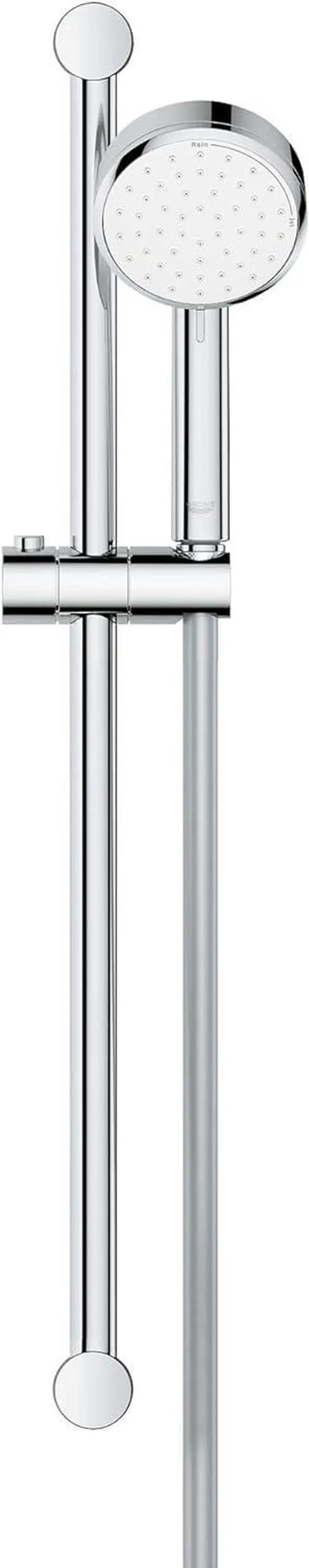 Alt view image 4 of 4 - Grohe 26076002 New Tempesta Cosmopolitan 100 2 Spray Shower Rail Set, Starlight Chrome