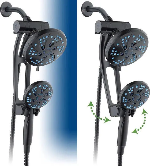Main image of Hotel Spa AquaCare Spa Station High Pressure 48-mode Rain & Handheld 3-way Shower Head Combo with Adjustable Arm - Anti-clog Nozzles, Extra-long 6 ft Stainless Steel Hose/ORB Bronze Finish