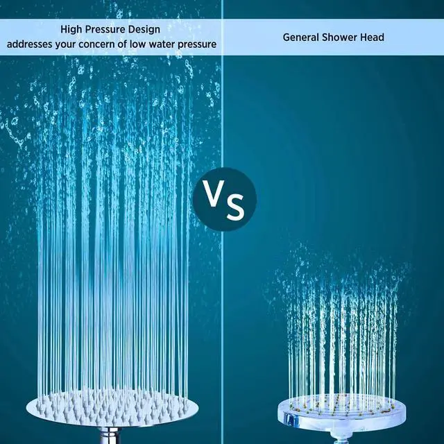 Alt view image 5 of 7 - Rain Shower Head 12 inches Large Rainfall Shower Head Made of 304 Stainless Steel 144 Silicone Anti-Scale Perfect Replacement Showerhead (30CM)