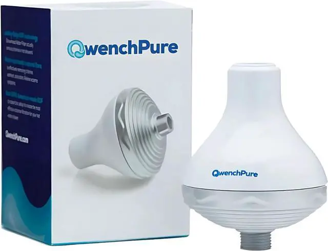 Main image of QwenchPure Shower Filter for Chlorine  High Output, 100% KDF-55, Removes Chlorine & Contaminants, Softens & Purifies Hard Water, Improves Skin & Hair, Easy Installation, Made for Hot Water