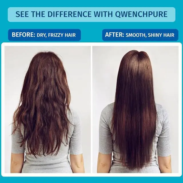 Alt view image 6 of 7 - QwenchPure Shower Filter for Chlorine  High Output, 100% KDF-55, Removes Chlorine & Contaminants, Softens & Purifies Hard Water, Improves Skin & Hair, Easy Installation, Made for Hot Water