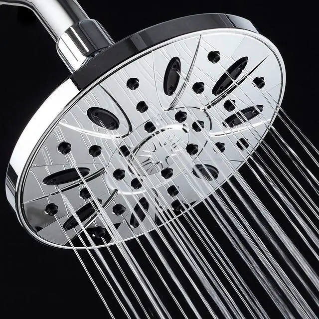 Alt view image 2 of 4 - AquaDance Chrome High Pressure 6 inch Luxury Spa Rain Shower Head. Anti-Clog Nozzles, Angle Adjustable, Premium Finish. Trust Premier American Brand from Leading U.S. Showerhead