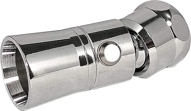 Alt view image 3 of 7 - Solid Brass Shower Head with Push Button Control, 1-Inch Spray Face, 1.8GPM Flow Rate, Polished Chrome Finish