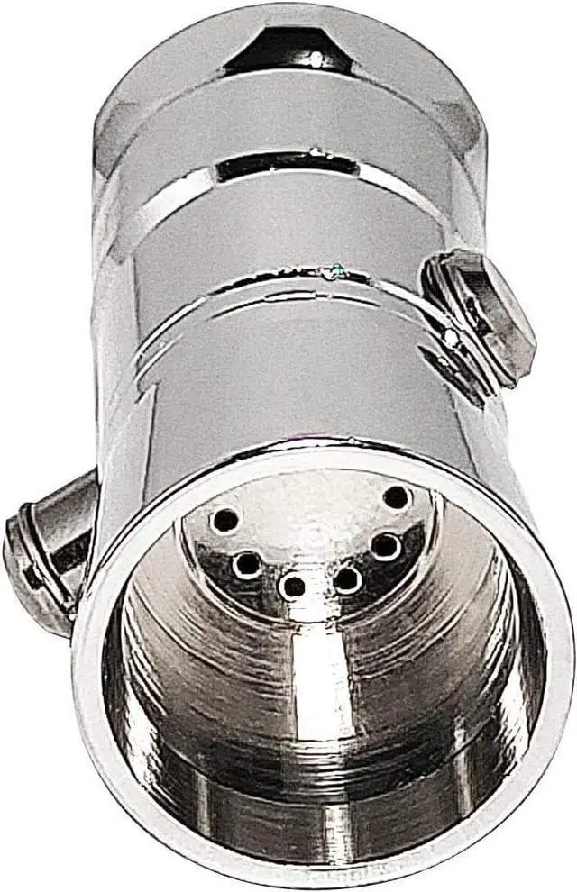 Alt view image 2 of 7 - Solid Brass Shower Head with Push Button Control, 1-Inch Spray Face, 1.8GPM Flow Rate, Polished Chrome Finish