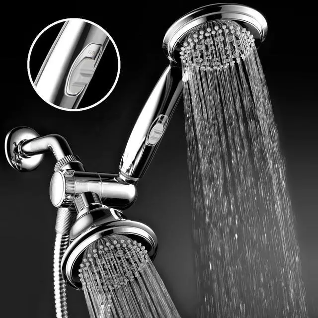 Alt view image 2 of 7 - HotelSpa Ultra Luxury 42 Setting Shower Head/Handheld Shower Combo with Patented ON/OFF Pause Switch and 5-7 Foot Stretchable Stainless Steel Hose/Premium Chrome