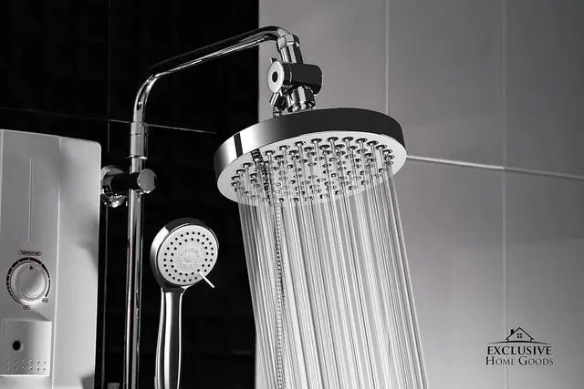 Alt view image 2 of 7 - Shower Head With Handheld Combo, 6 Inch High Pressure Rainfall Showerhead With Hand Held 70 Inch Hose for Bath - Adjustable Swivel Shower Head Spray Anti-leak Nozzles - Universal Fit
