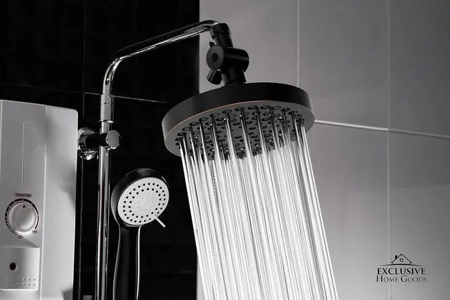 Alt view image 2 of 7 - Shower Head With Handheld Combo, 6 Inch High Pressure Rainfall Showerhead With Hand Held 70 Inch Hose for Bath - Adjustable Swivel Shower Head Spray Anti-leak Nozzles - Universal Fit