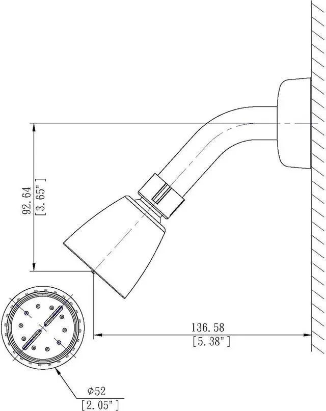 Alt view image 7 of 7 - Laguna Brass 3310BZ/4010BZ Mobile Home Two Handle Non-Metallic 8" Tub Diverter with Shower Head/Arm/Flange, Brushed Bronze Finish
