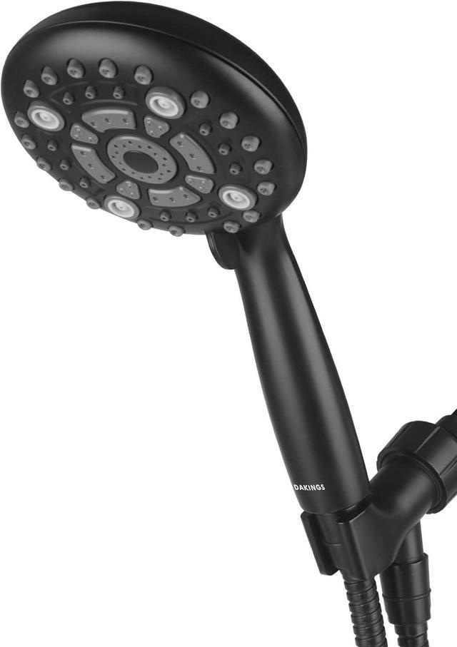 Main image of 6 Spray Modes High Pressure Handheld Showerhead Set Upgraded 5 Inches Shower Head with Handheld Spray Black Handheld Shower Head 60 Inches Stainless Steel Hose-1-Min Install