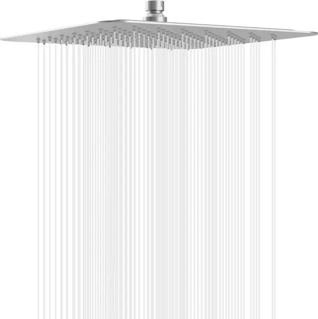 Main image of Esnbia 10" Rain Shower Head, Stainless Steel Rainfall Ceiling Mount Shower Head, Brushed Nickel (Shower Arm NOT Include