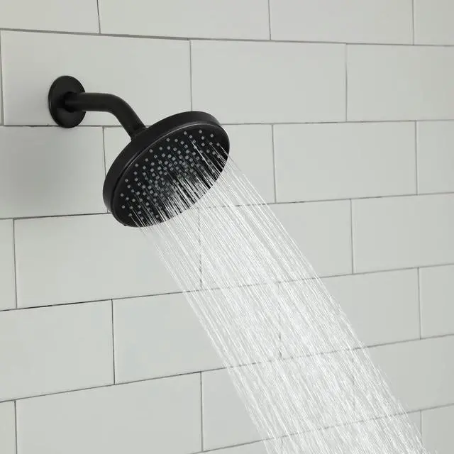 Alt view image 2 of 7 - High Pressure Shower Head - 4.7 Powerful Bathroom Pressure Boosting Rain Showerhead - Perfect Universal Replacement for Rainfall Shower Heads (2 Pack,Matte Black)