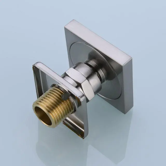 Alt view image 5 of 7 - Solid Brass Body Spray Shower Jet Adjustable Massage Spa Side Sprayer Wall Mounted Shower Set, Square Brushed Nickel Finish