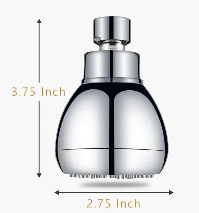 Alt view image 2 of 3 - Shower Head High Pressure 3 Inch Showerhead 2.5 GPM Shower Heads, Adjustable Brass Ball Joint Shower Head, Powerful High Flow Shower Head for Bath Spa Shower, Air Bubble Pressure Shower Head, 2pcs