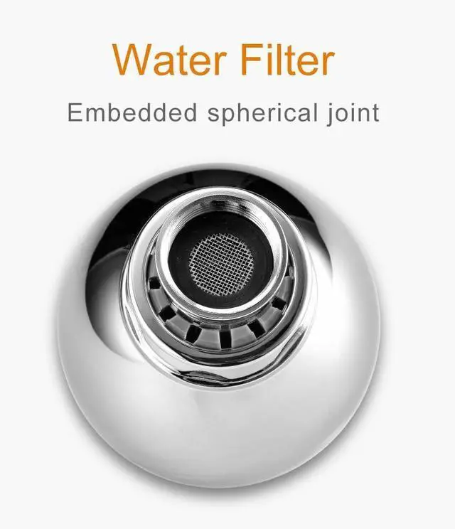 Alt view image 3 of 3 - Shower Head High Pressure 3 Inch Showerhead 2.5 GPM Shower Heads, Adjustable Brass Ball Joint Shower Head, Powerful High Flow Shower Head for Bath Spa Shower, Air Bubble Pressure Shower Head, 2pcs