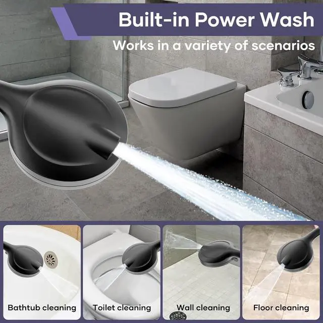 Alt view image 4 of 7 - Filtered Shower Head with Handheld Spray Combo,High Pressure Rain Shower Heads,Double Dual Shower Head 10 Spray Modes,Detachable Showerhead 78 Inch Hose,Black