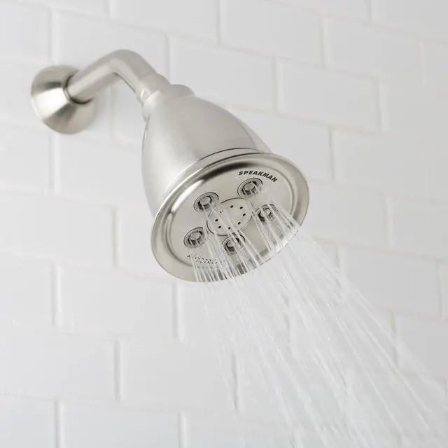 Alt view image 4 of 7 - Speakman, Brushed Nickel S-2005-HB-BN Hotel Anystream High Pressure Shower Head-2.5 GPM Adjustable Replacement Bathroom Showerhead
