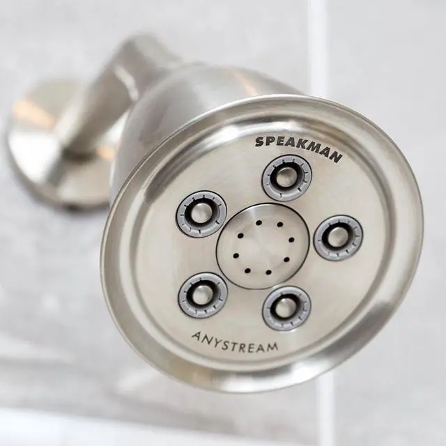Alt view image 7 of 7 - Speakman, Brushed Nickel S-2005-HB-BN Hotel Anystream High Pressure Shower Head-2.5 GPM Adjustable Replacement Bathroom Showerhead