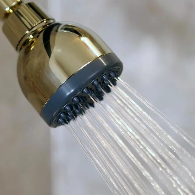 Alt view image 6 of 7 - Aqua Elegante Low Water Pressure Shower Heads - Best High Pressure Boosting Wall Mount Showerhead - Indoor And Outdoor Modern Bath Spa Head, 2.5 GPM - Polished Brass