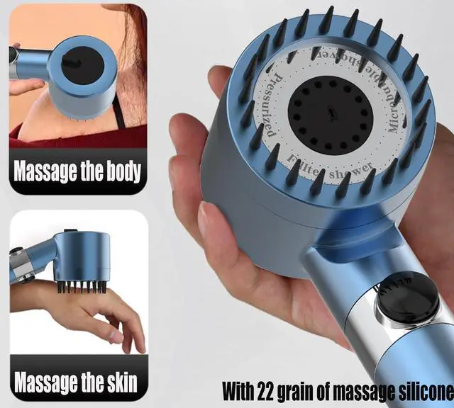 Alt view image 7 of 7 - Shower Head with Handheld,Filtered Shower Heads High Pressure, High Flow Even with Low Water Pressure-Hand Held Showerhead Set, Filtered Showerhead with 59Replacement Hose/Bracket/Cotton Filters