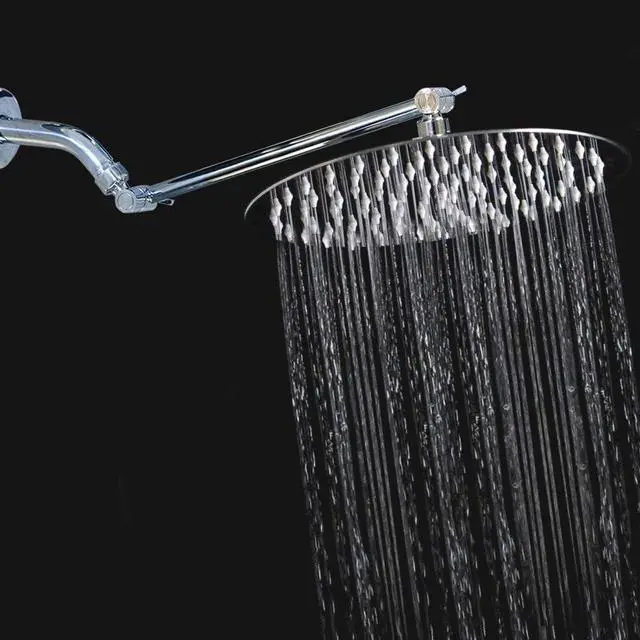 Alt view image 5 of 5 - NearMoon Rain Shower Head with 11'' Adjustable Arm, High Pressure Stainless Steel Rainfall Shower, Ultra-Thin Design - Pressure Boosting (10 Inch, Chrome)