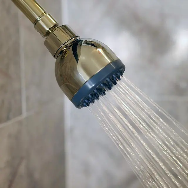 Alt view image 2 of 7 - Aqua Elegante Low Water Pressure Shower Heads - Best High Pressure Boosting Wall Mount Showerhead - Indoor And Outdoor Modern Bath Spa Head, 2.5 GPM - Polished Brass