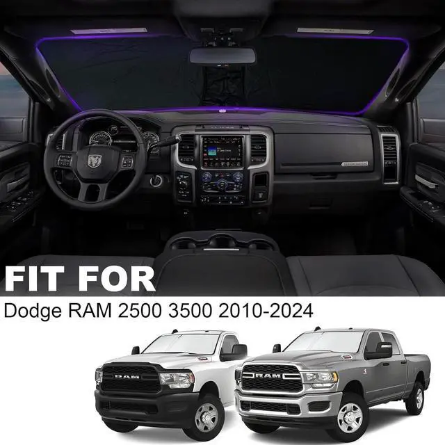 Alt view image 3 of 6 - 2024 Upgrade Front Windshield Sunshade Fit for Dodge RAM 2500 3500 2010-2025 Foldable Car Shade Automotive Windshield Sunshades for Dodge RAM 2500 3500 Accessories |Keeps Your Vehicle Cool|