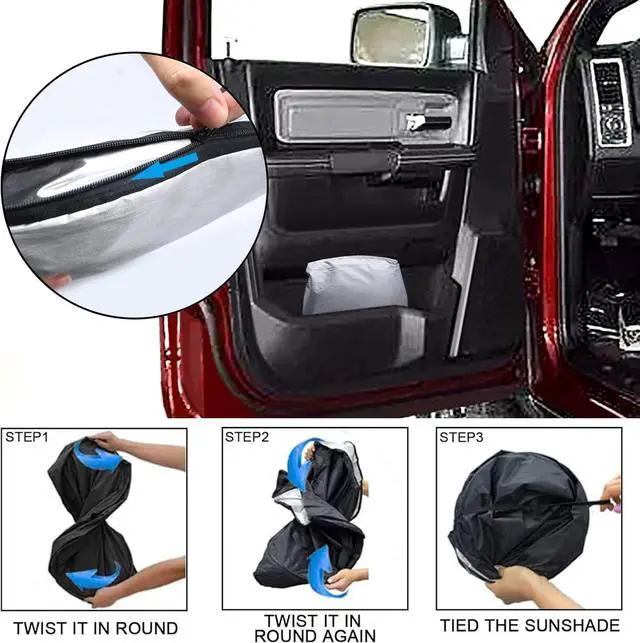 Alt view image 4 of 6 - 2024 Upgrade Front Windshield Sunshade Fit for Dodge RAM 2500 3500 2010-2025 Foldable Car Shade Automotive Windshield Sunshades for Dodge RAM 2500 3500 Accessories |Keeps Your Vehicle Cool|