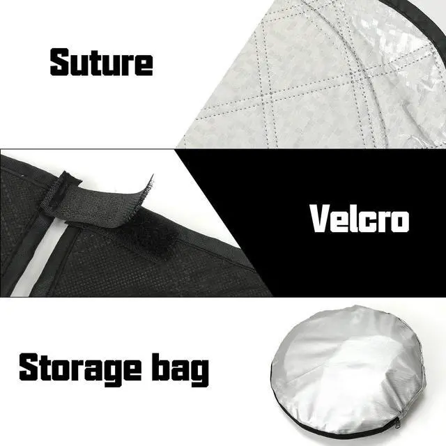 Alt view image 4 of 7 - D-Lumina CRV Windshield Sun Shade - Compatible with Honda CR-V (LX, EX, EX-L, EX-L Navi, Touring) 2023 2024 2025 - Upgraded 3 Layers 240T Material, Foldable Front Window Sun Shield Protector