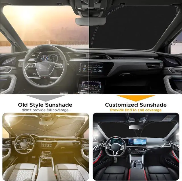 Alt view image 3 of 3 - for Subaru Outback 2020-2024 2025 Car Windshield Sunshade - EcoNour 240T Polyester Material Cars Sun Visor Reflector - Blocks UV Rays - Foldable Sunshade Interior Protection Accessories