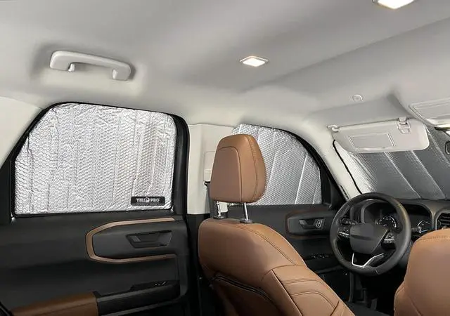 Alt view image 5 of 7 - YelloPro Side Window Front Seat Reflective Sunshade Custom Fit for 2021 2022 2023 2024 2025 Ford Bronco Sport SUV, Base, Big Bend, Outer Banks, Badlands, First Edition (2pcs) [Made in USA]