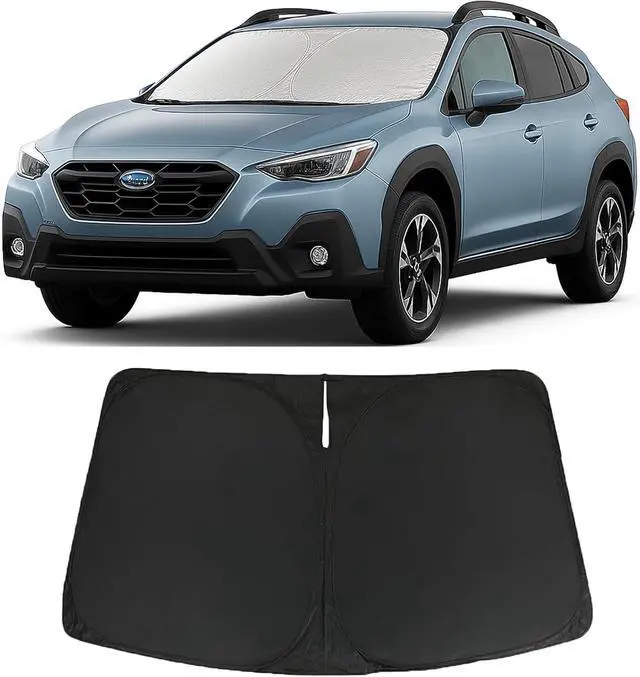 Main image of Foldable Sun Shade WODSTA Full Coverage Windshield Sunshade Compatible with Subaru crosstrek 2024 2025 All Model 4-Layer Thickened Windows Visor 240T Polyester Windshield Sun Shade