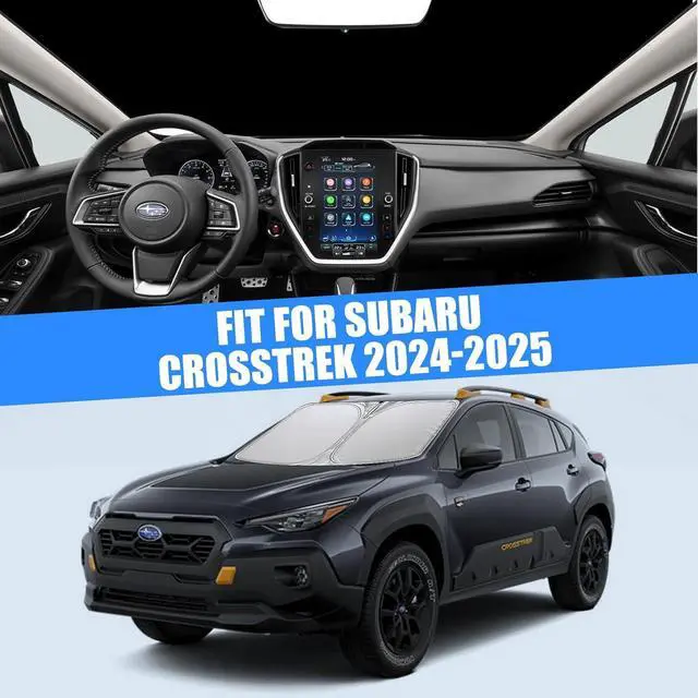 Alt view image 4 of 7 - Foldable Sun Shade WODSTA Full Coverage Windshield Sunshade Compatible with Subaru crosstrek 2024 2025 All Model 4-Layer Thickened Windows Visor 240T Polyester Windshield Sun Shade