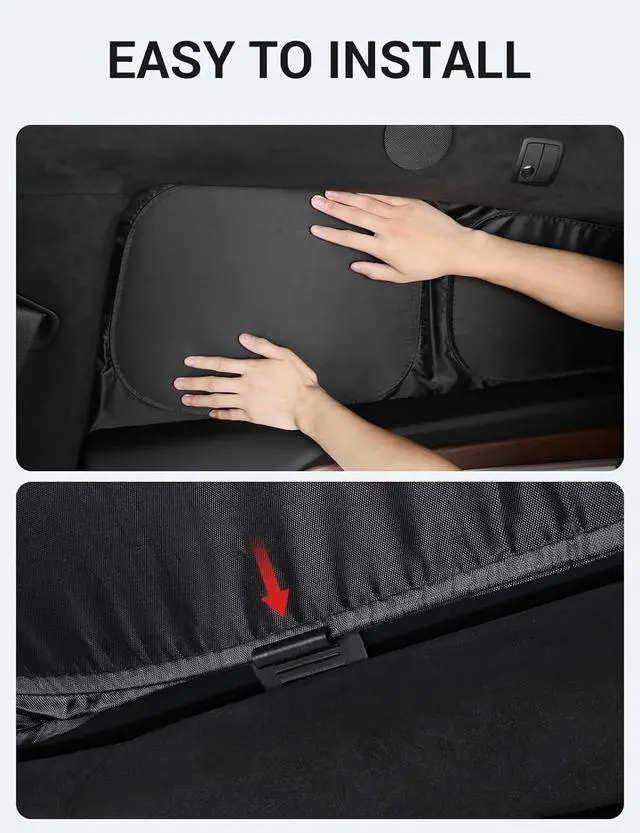 Alt view image 5 of 7 - BASENOR 6PCS 2022-2025 Tesla Model S/Model S Plaid Side Window Sunshade Windshield Sunshade Privacy Shade Camping Rear Windshield Shades Reflective Covers Sunproof UV Rays and Privacy Protection