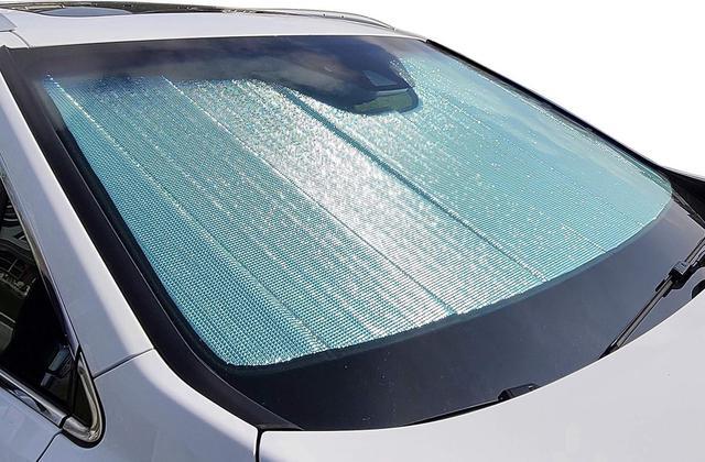 Alt view image 5 of 6 - Autotech Park Foldable Sunshade Compatible with 2016-2025 Tesla Model X, Custom-fit Windshield Sun Shade