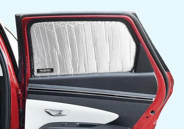 Alt view image 3 of 7 - YelloPro Side Window Rear Seat 2nd Row Sunshade (Set of 2) Custom Fit for 2022 2023 2024 2025 Hyundai Tucson, Hybrid, SUV, Sun Protection UV Reflector Accessories [Made in USA]